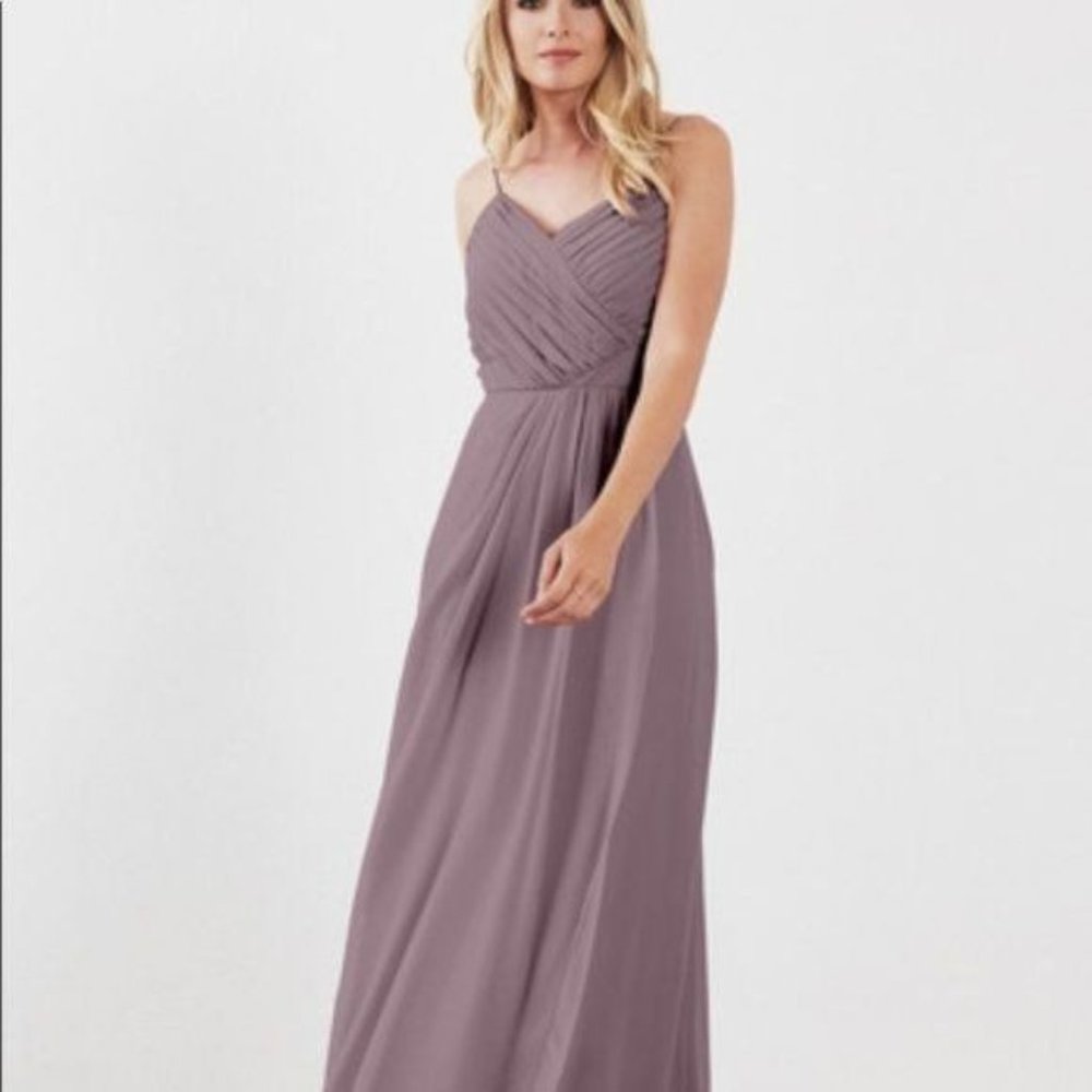 Weddington Way Camille Dress 6 Purple Sleeveless Chiffon Wisteria